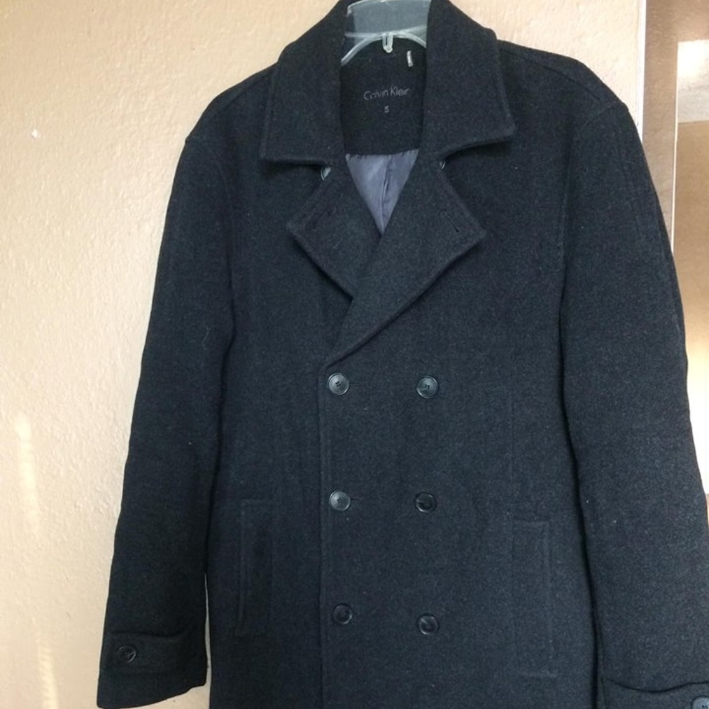 Mens "Small" Calvin Klein Wool Pea Coat